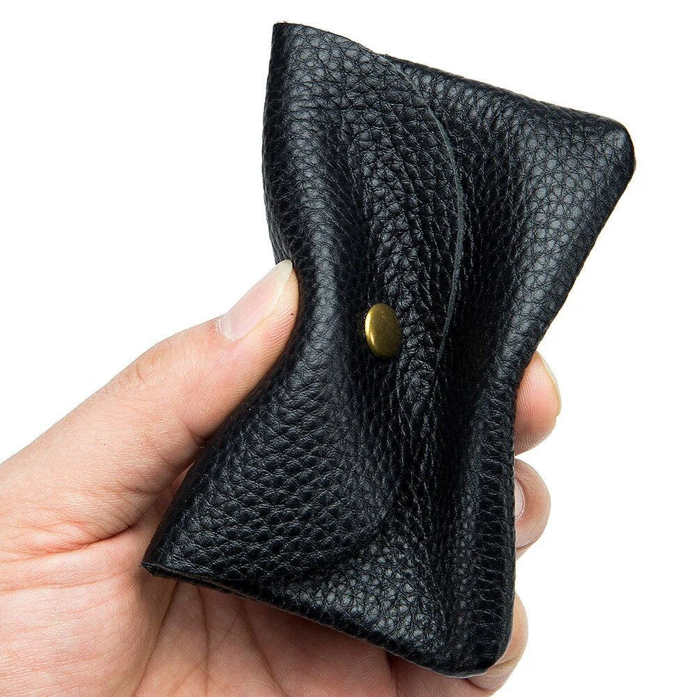 Men Ultrathin Coin Purse Card Bag Minimalist Top Layer Cowhide Document Bag Travel Multi Card Bag Men Wallet billetera hombre