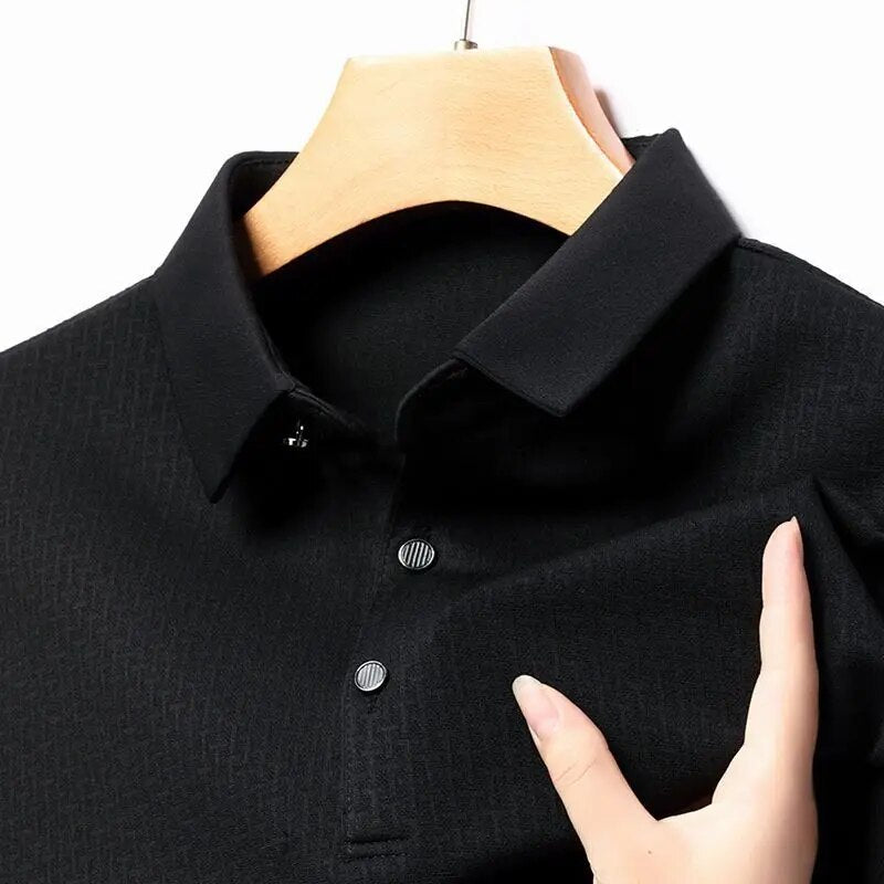 2023 Autumn Men's Long Sleeve T-shirt Breathable Quick Dry Outdoor Casual Top Durable Anti Pilling Sports POLO Shirt T Shirt Men