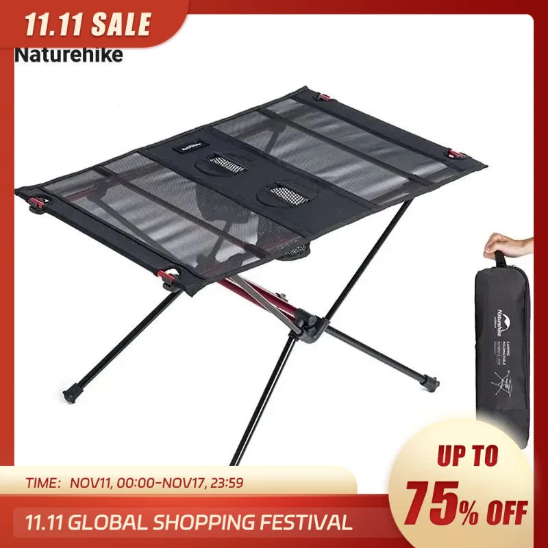 Naturehike Camping Folding Table Ultralight Portable Water Cup Table Nylon Waterproof Desk Coffee Table Picnic Fishing Table