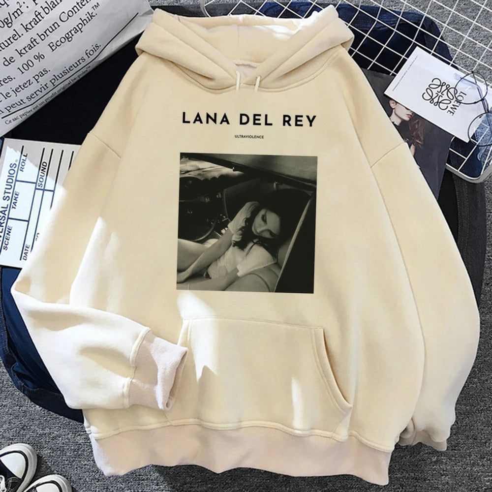 Lana Del Rey hoodies women Kawaii anime 90s 2023 sweatshirts female japanese Hooded Shirt