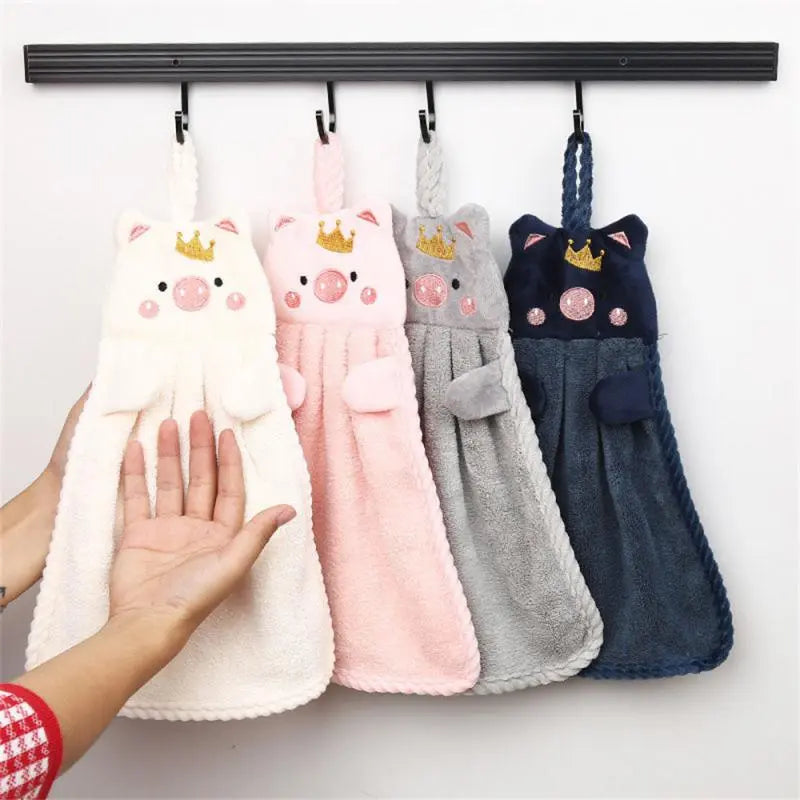 Cute Hand Towels Kitchen Bathroom Hand Towel Super Absorbent Microfiber Kitchen Towel High-efficiency Tableware Cleaning Towel