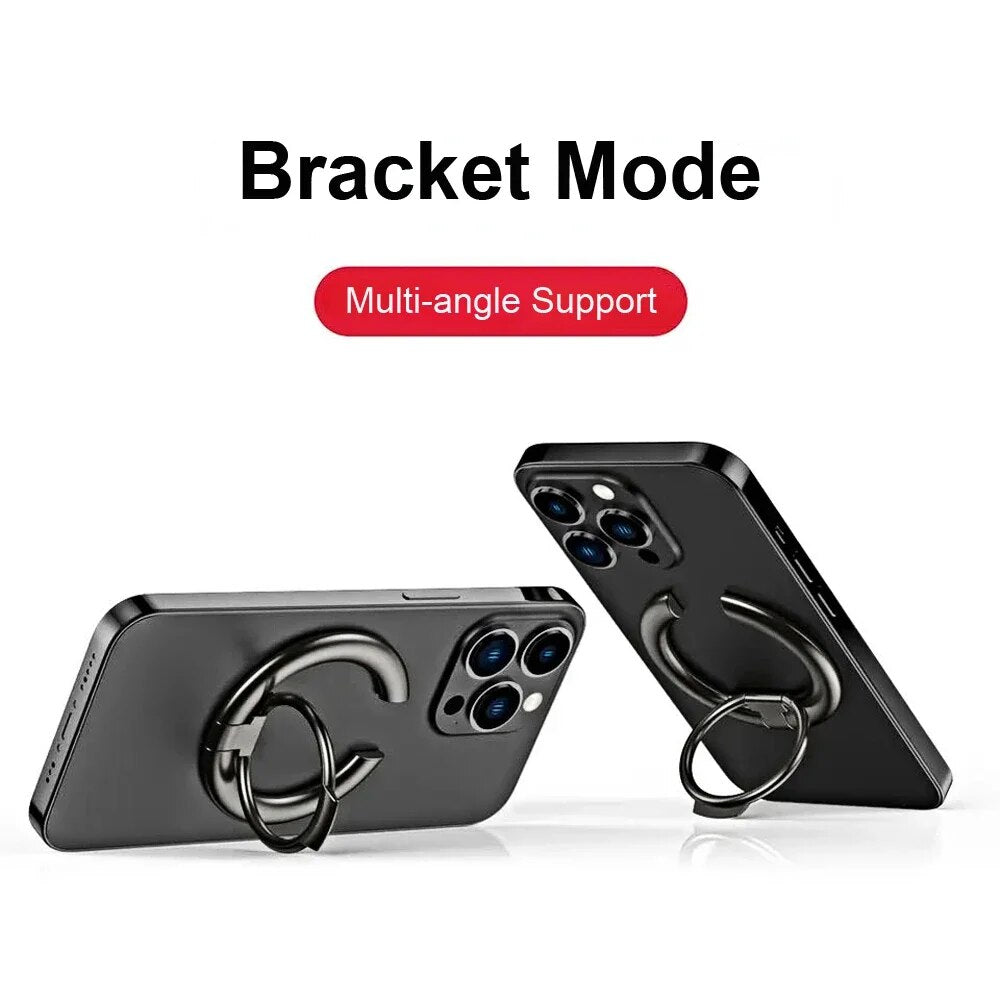 Magnetic Finger Ring Holder 90 Folding 360 Rotation Mobile Phone Holder Stand Portable Stable Support for iPhone 14 and above