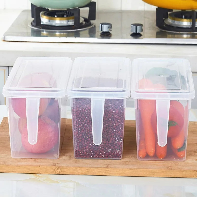 New Kitchen Storage Box Food Vegetable Storage Container PP fresh-keeping Storage Organizer Refrigerator Storage Box with Lid 5L