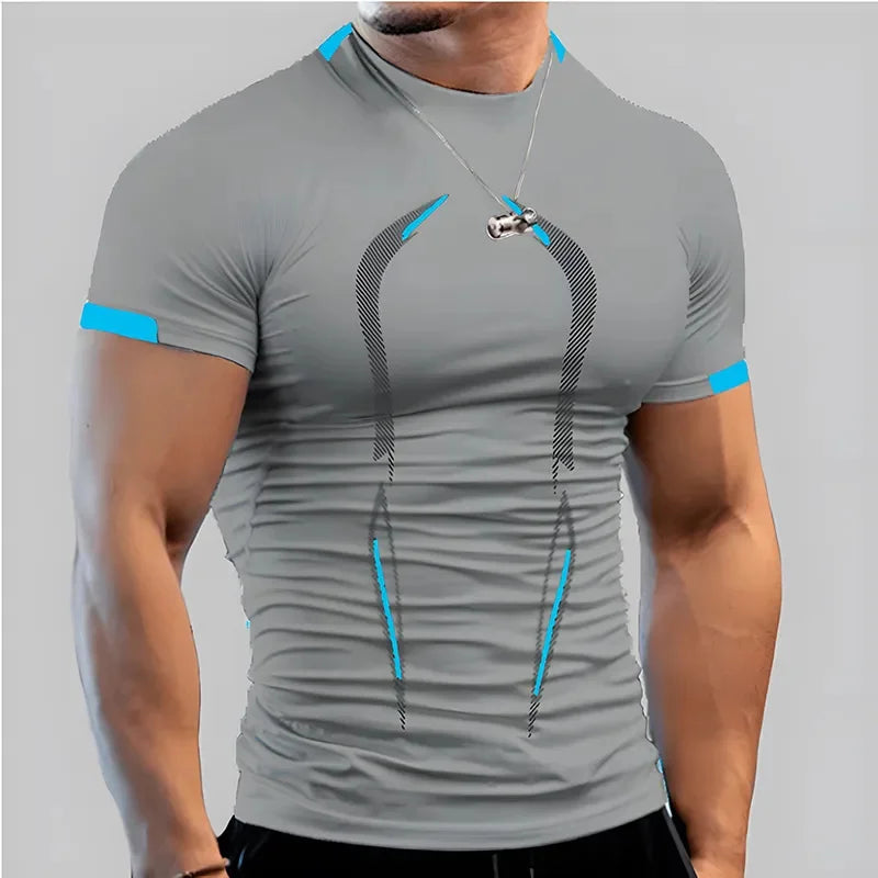 3Pcs Men's Fashion T-Shirt Summer Quick-Drying Casual Comfortable Sports Gym Sportswear Breathable Multicolor Shirt Size S-8XL