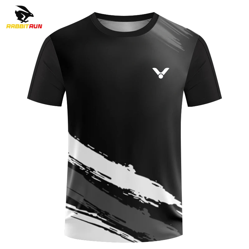 Men's T Shirt Summer Outdoor Sports Fitness Short-sleeved Fashion O-neck Oversized T-Shirt badminton Table tennis Run Top