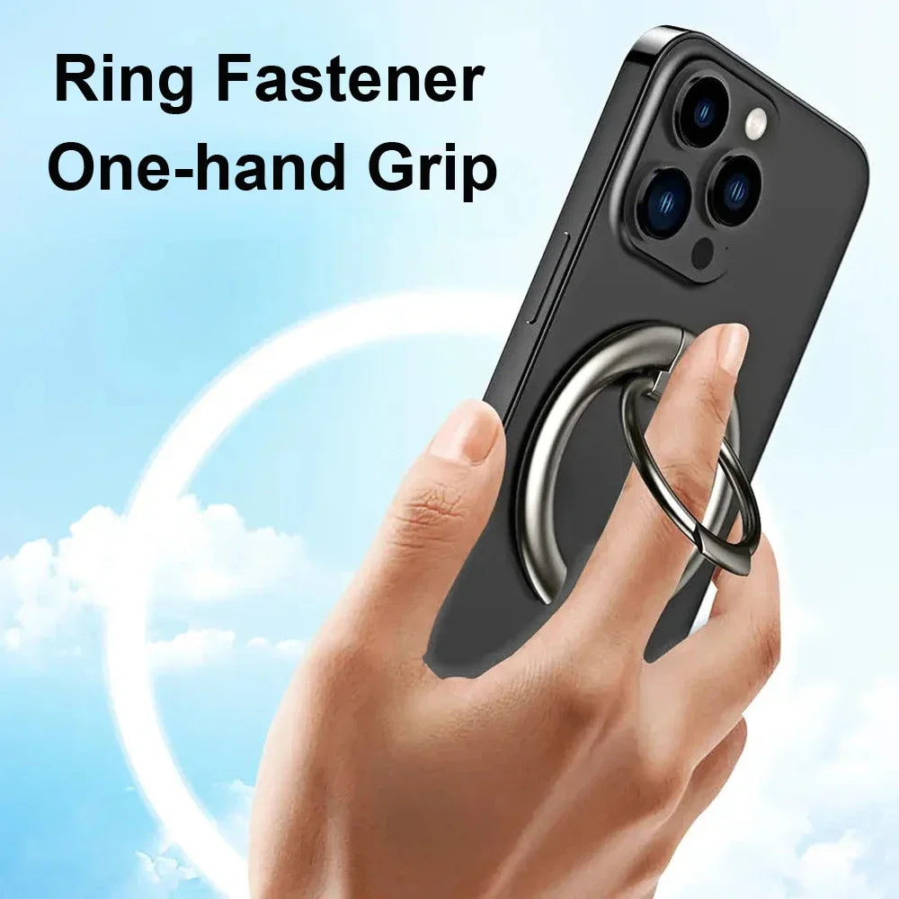 Magnetic Finger Ring Holder 90 Folding 360 Rotation Mobile Phone Holder Stand Portable Stable Support for iPhone 14 and above