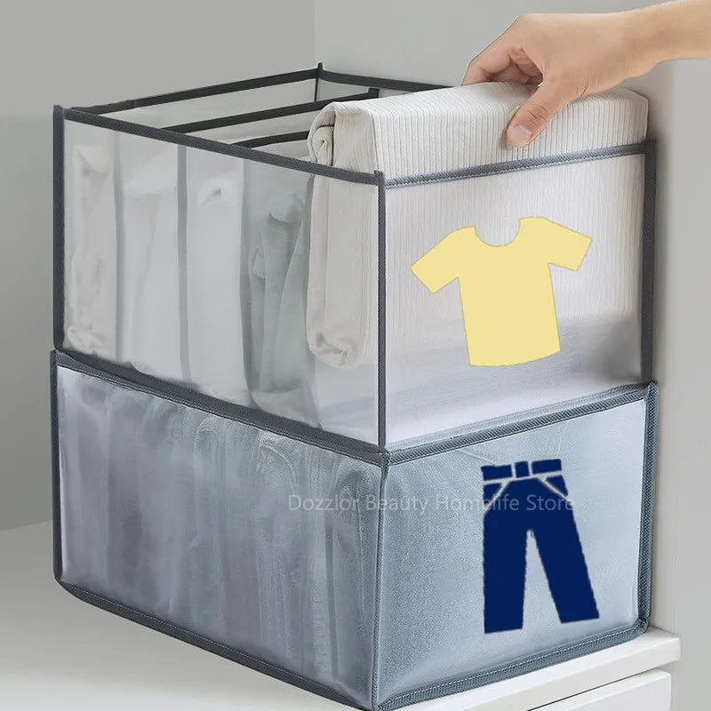 Jeans Clothing Organization Storage Box Closet Organizer For Underwear Socks Pants Organizer Cabinet Underwear Storage Organizer