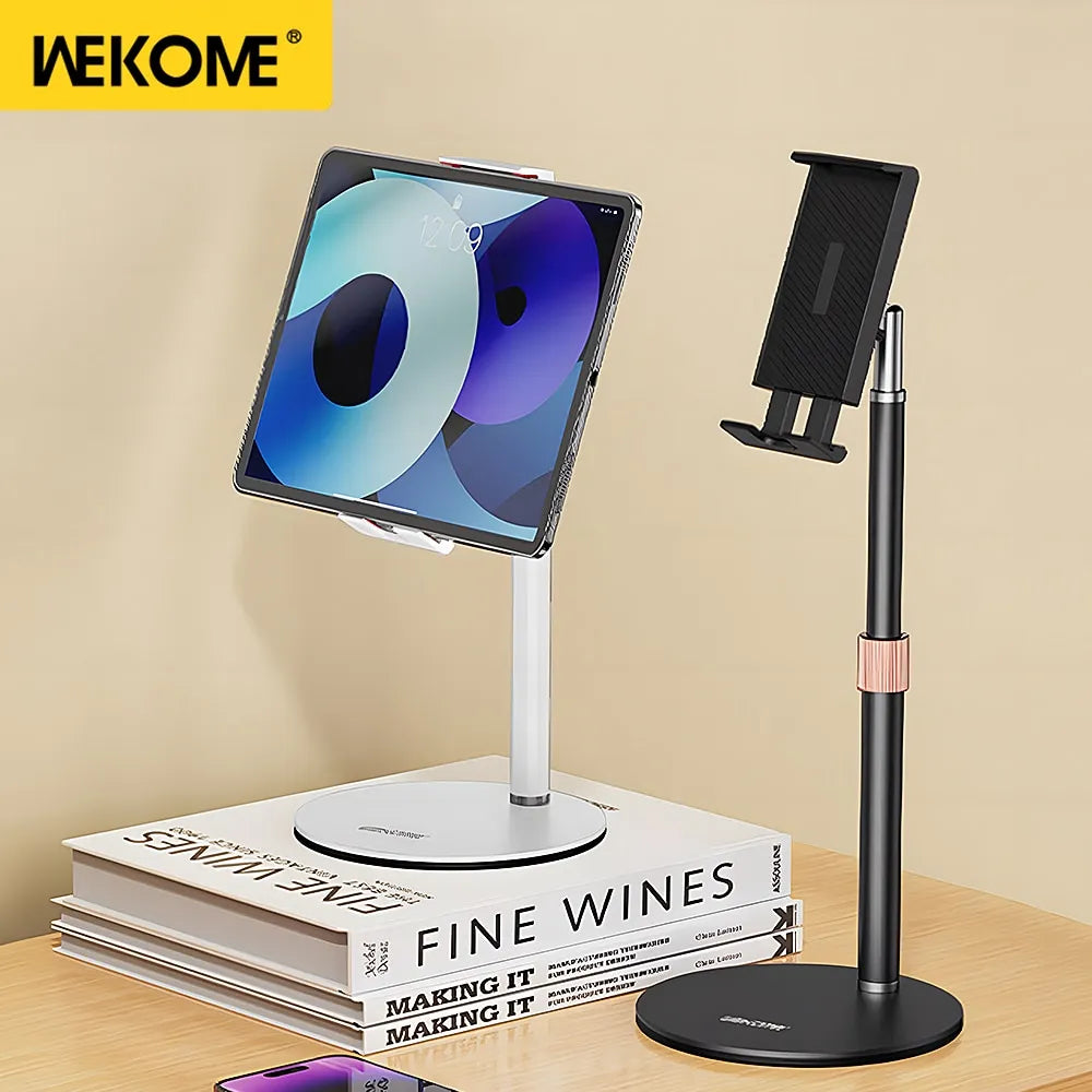 WEKOME Cell Phone Accessories Phone Stand Holder Elevated Metal Bracket Stable and Durable for iPad Pro iPhone 15 Series Samsung