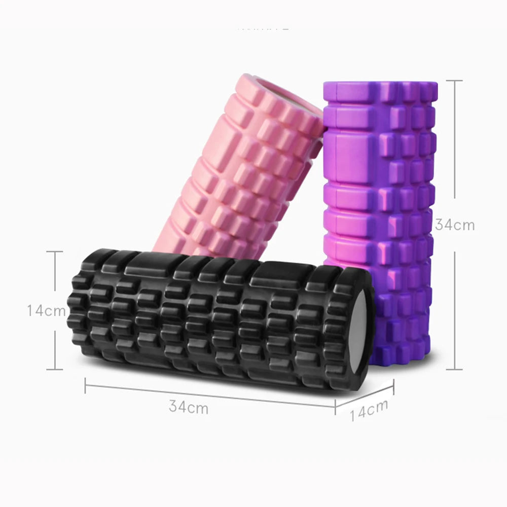 26/33cm Yoga Column Foam Fitness Pilates Back Muscle Massage Roller Gym Home Myofascial Release The Grid Body Relaxation