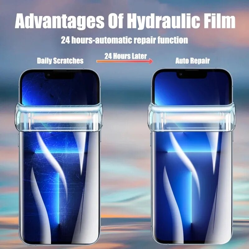 10000D Full Cover Hydrogel Film For iPhone 14 11 12 13 Pro Max 7 8 14 Plus Screen Protector For iPhone 13 12 Mini 15 X XR XS MAX