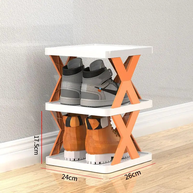 Multi-Layer Shoe Rack Storage Organizer Stackable Shoe Rack Space Saving Cabinet Shoes Organizer Small Shoe Rack Storage Rack