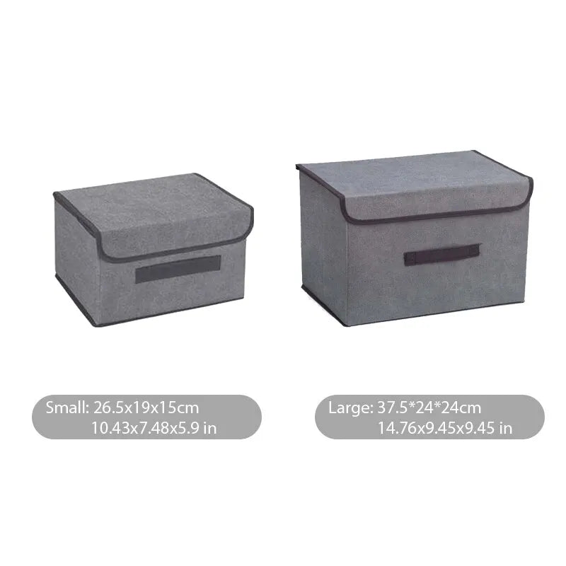 Fold Non Woven Fabric Storage Box Gray Home Supplies Clothing Underwear Sock And Kid Toy Storage Organizer Cosmetics