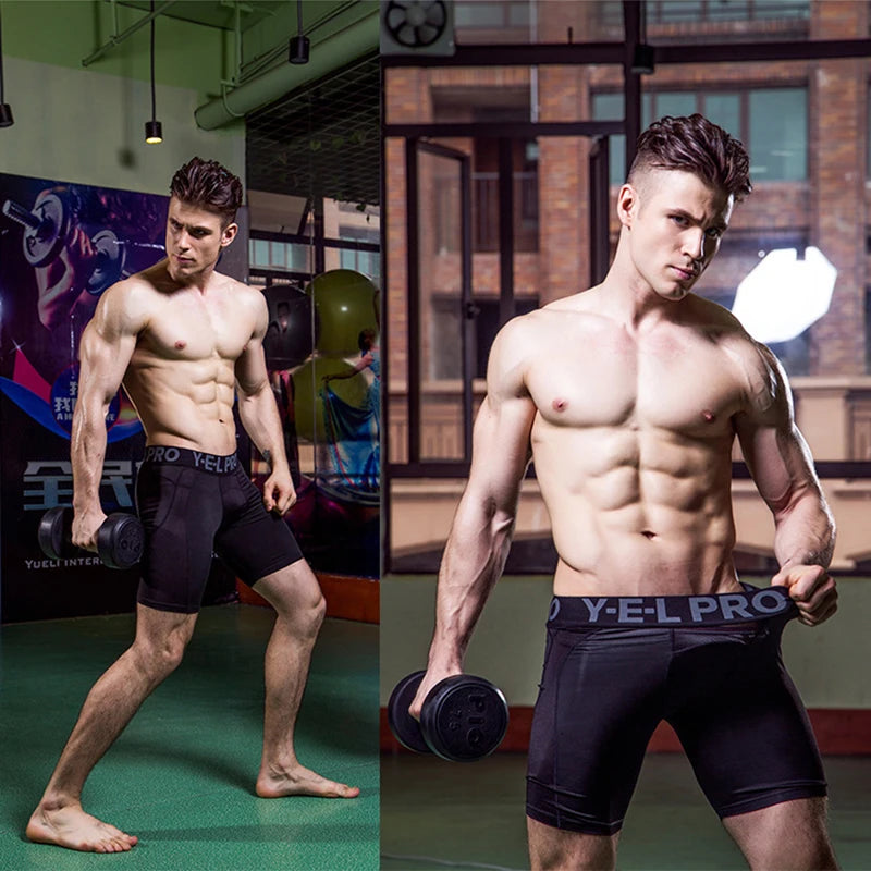 Men's Compression Underwear Push Up Badminton Clothing Jerseys Boxing Sportswear Male Running Shorts Jogging Leggings Gym Trunks