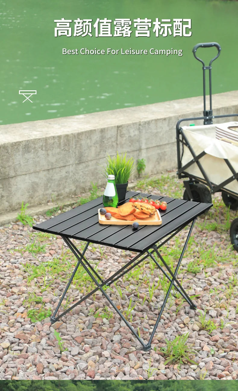 Outdoor Camping Aluminum Alloy Folding Table Multifunctional Portable Barbecue Picnic Table Stall Table Wholesale