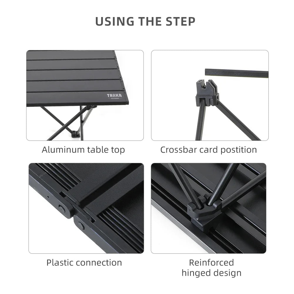 TARKA Outdoor Camping Folding Table Party Picnic BBQ Portable Foldable Desk High Strength Ultralight Aluminium Portable Table