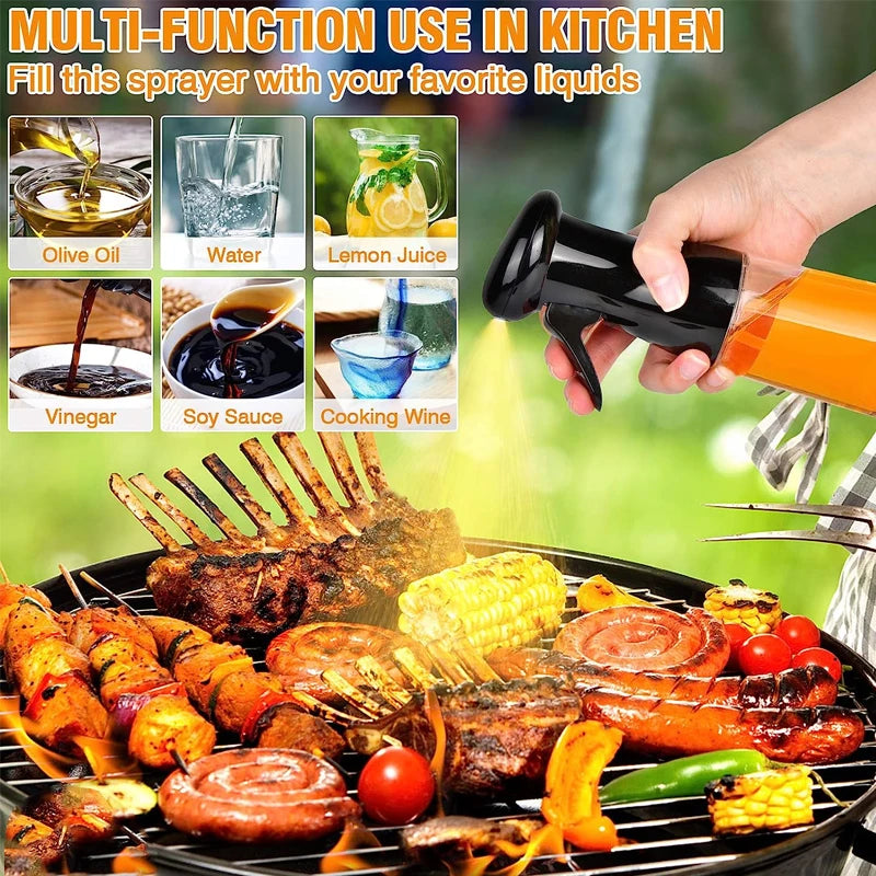 200ml Kitchen Oil Spray Bottle Plastics Olive Acid Sprayer for BBQ Baking Oil Dispenser Nebulizer Accessories BBQ Kitchenware