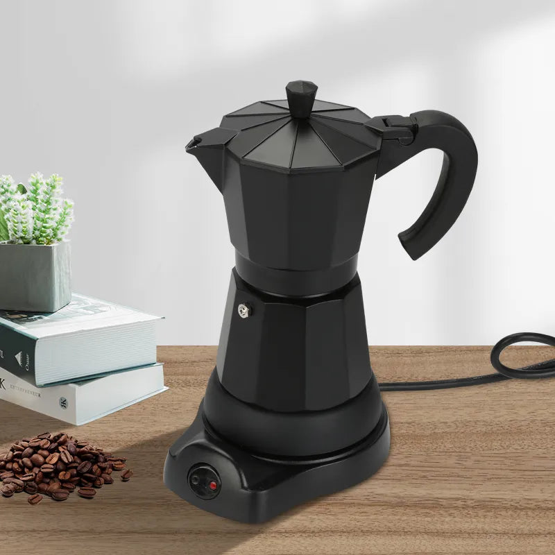 220V 480W 300ml Aluminum Electric Mocha Pot Italian Coffee Maker Household Fast And Convenient Electric Coffee Pot