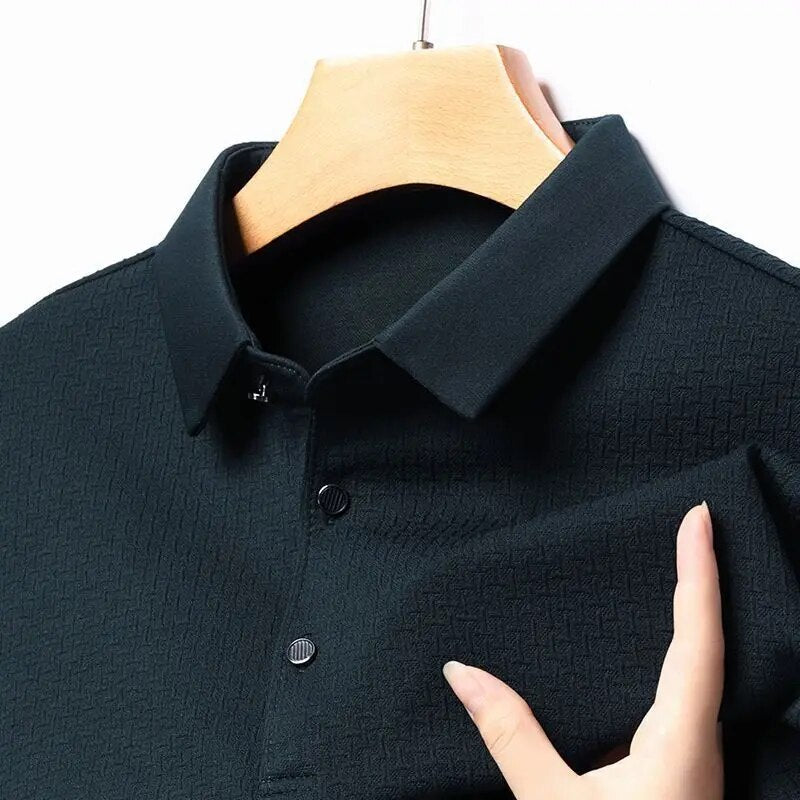 2023 Autumn Men's Long Sleeve T-shirt Breathable Quick Dry Outdoor Casual Top Durable Anti Pilling Sports POLO Shirt T Shirt Men