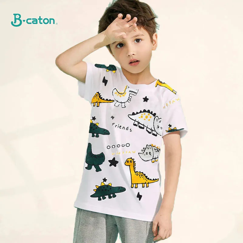 Children's Clothing T-Shirt Kids Clothes Boys Girls Summer Cartoon Tops Short Sleeve Clothes 100% Cotton Baby Clothing