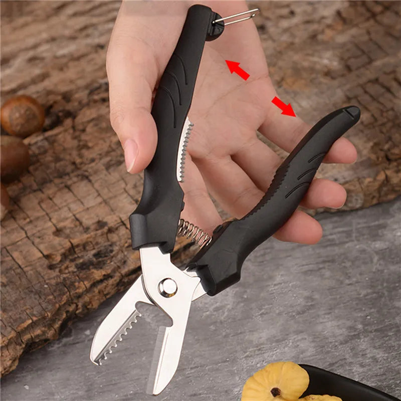 1PC Chestnut Peeler Chestnut Scissors Mouthopener Sheller Cross Peeler Nut Tool Chestnut Pliers Raw Chestnut Clip Kitchen Items