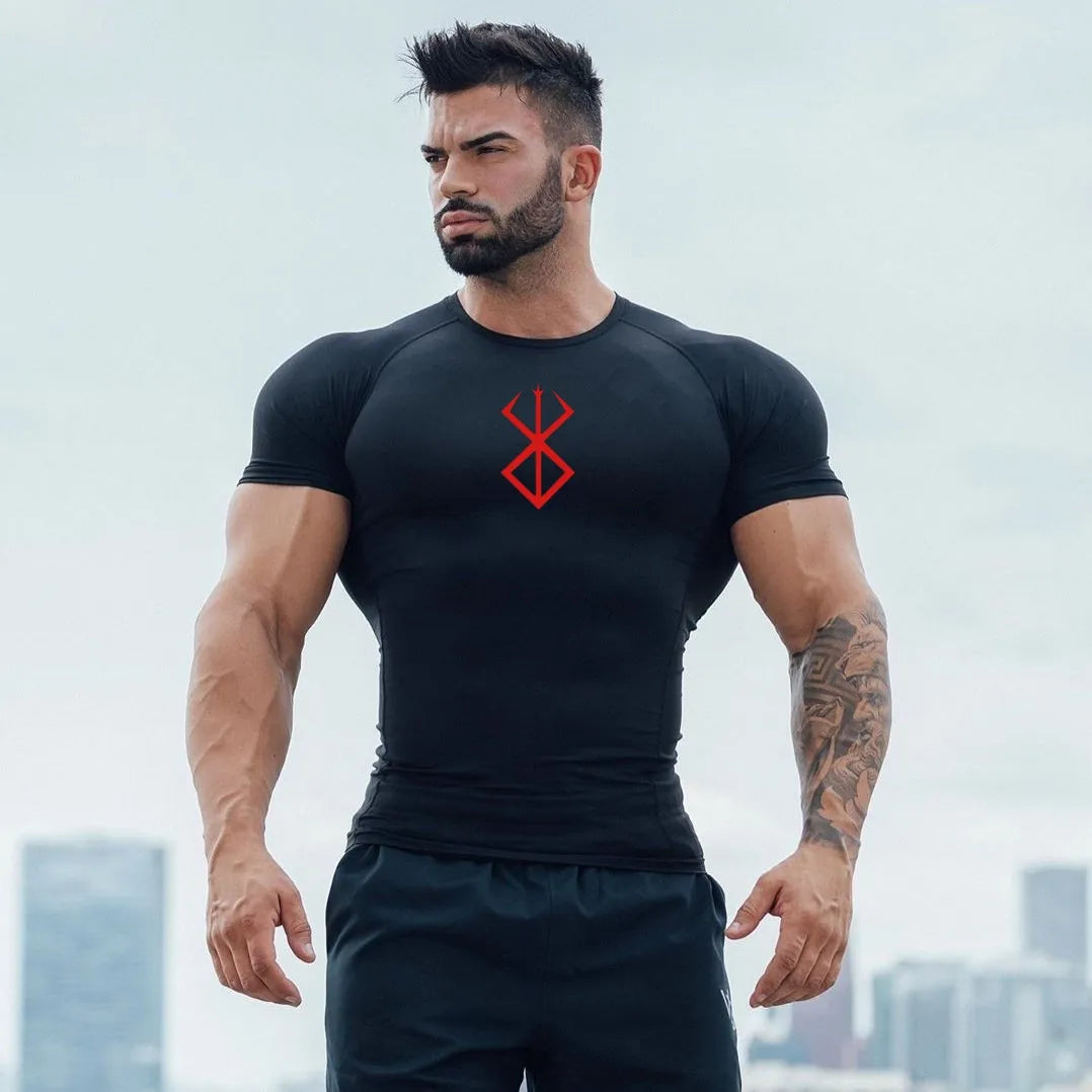 Summer Running T-Shirt Compression Short Sleeve Shirt Sportswear Men's Fitness MMA rashgarda Long Sleeves Base layer Second Skin