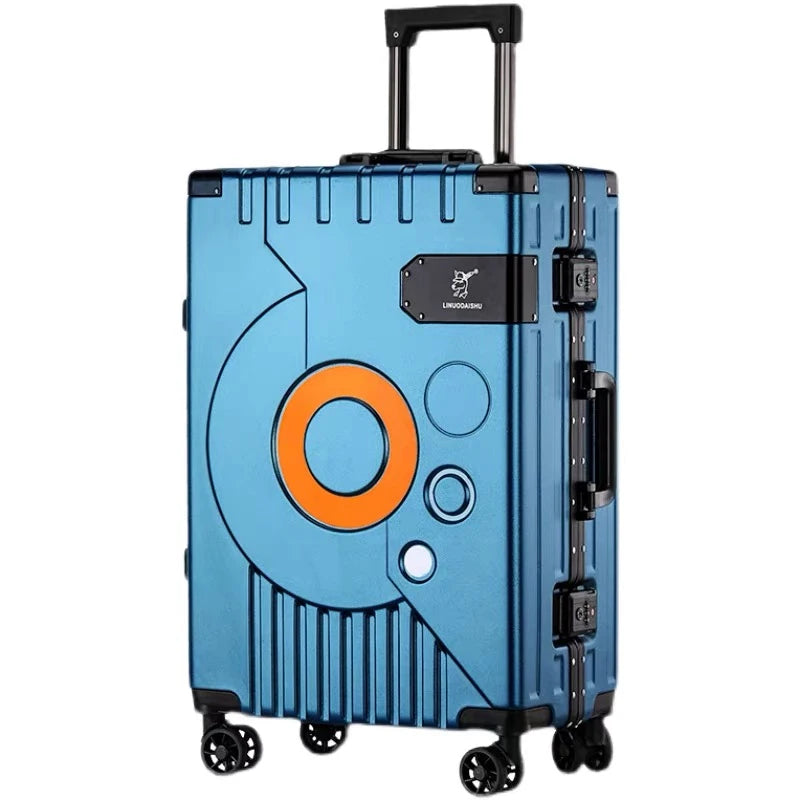 2022 Arrival upgrade Fashion Aluminium Frame Rolling Luggage box Women&Men 20 22 24 26 28 Inch Trolley Suitcase Travel B