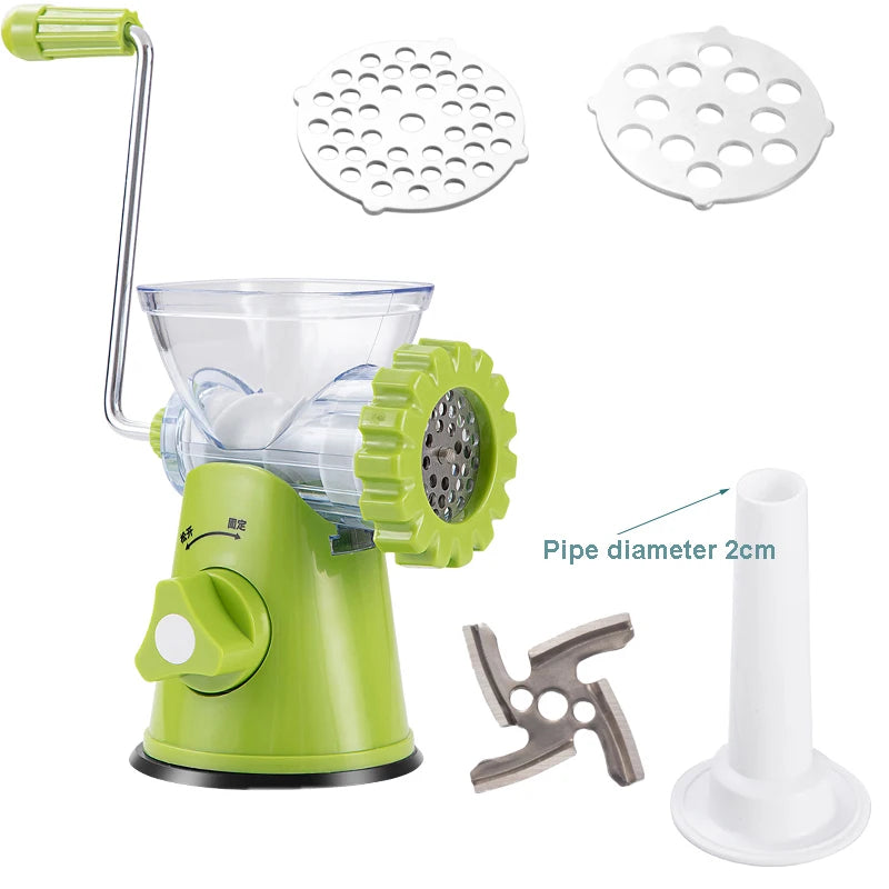 Multifunction Meat Grinder Manual Processors Home Cooking Mincer Sausage Machine Garlic Masher Sausage Filler