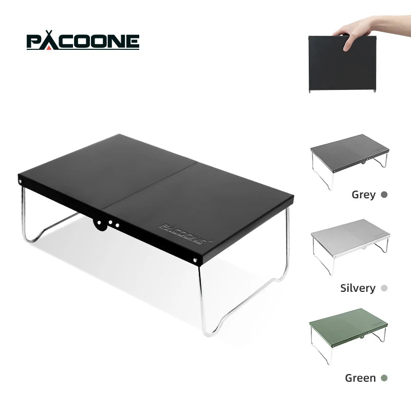 PACOONE Folding Table Outdoor Camping Ultralight Tables Hiking Aluminum Table Picnic Portable Mini Coffee Small Teatable BBQ