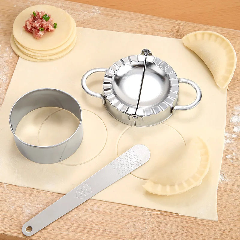 Stainless Steel Dumpling Maker Ravioli Pies Jiaozi Pastry Machine Mold Dough Noodle Cutter Baking Meat Spoon Kitchen Pasta Tools