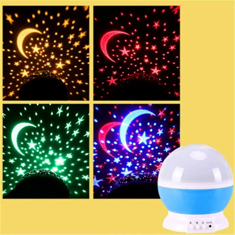 Starry Projector Night Light Rotating Sky Moon Lamp Galaxy Lamps Home Bedroom DecorationStarlight Christmas Lights for Kids Gift