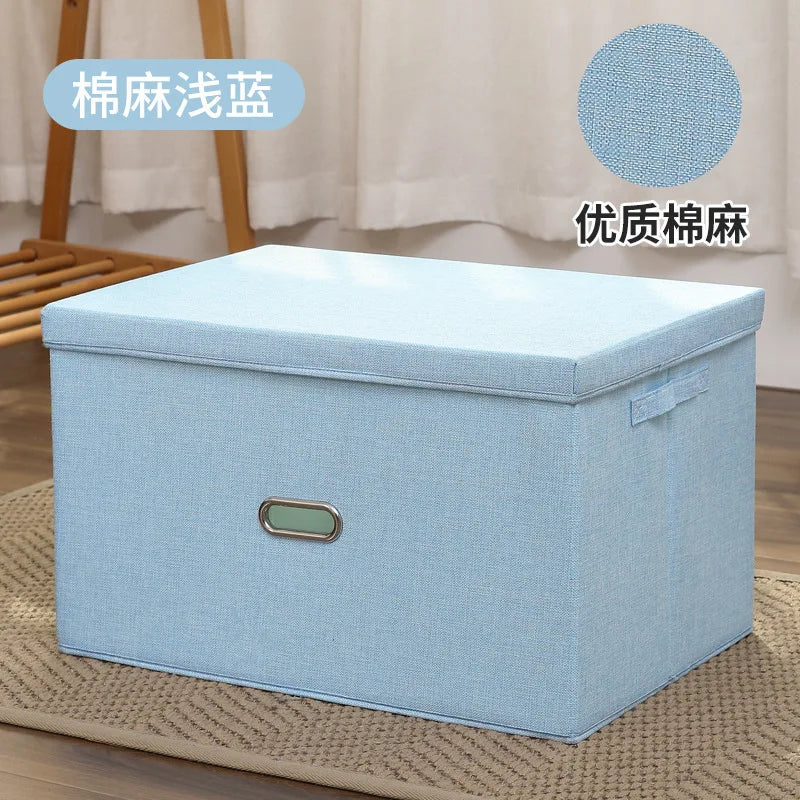 Cube Non-Woven Folding Storage Box For Toys Clothes Storage Bins With Lid Home Closet Office Nursery Washable Storage Box