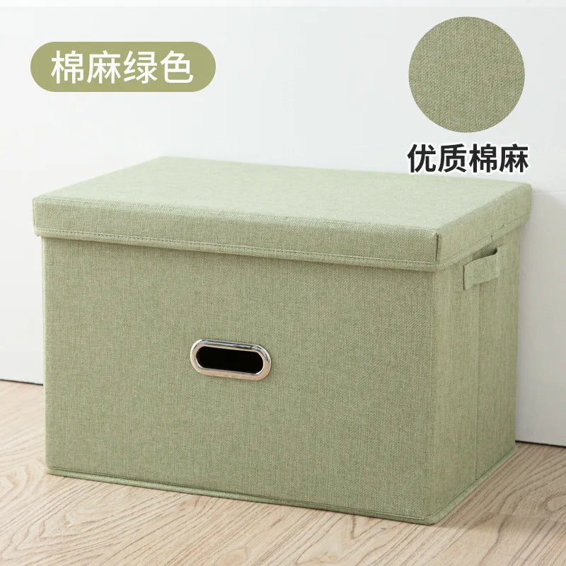 Cube Non-Woven Folding Storage Box For Toys Clothes Storage Bins With Lid Home Closet Office Nursery Washable Storage Box