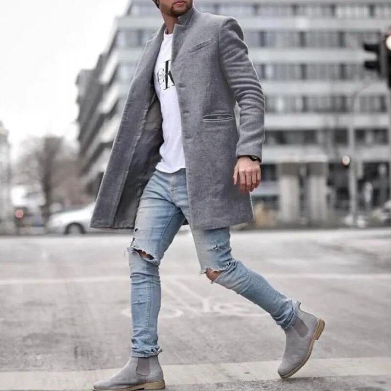 Men's Long Coat Jacket for Winter