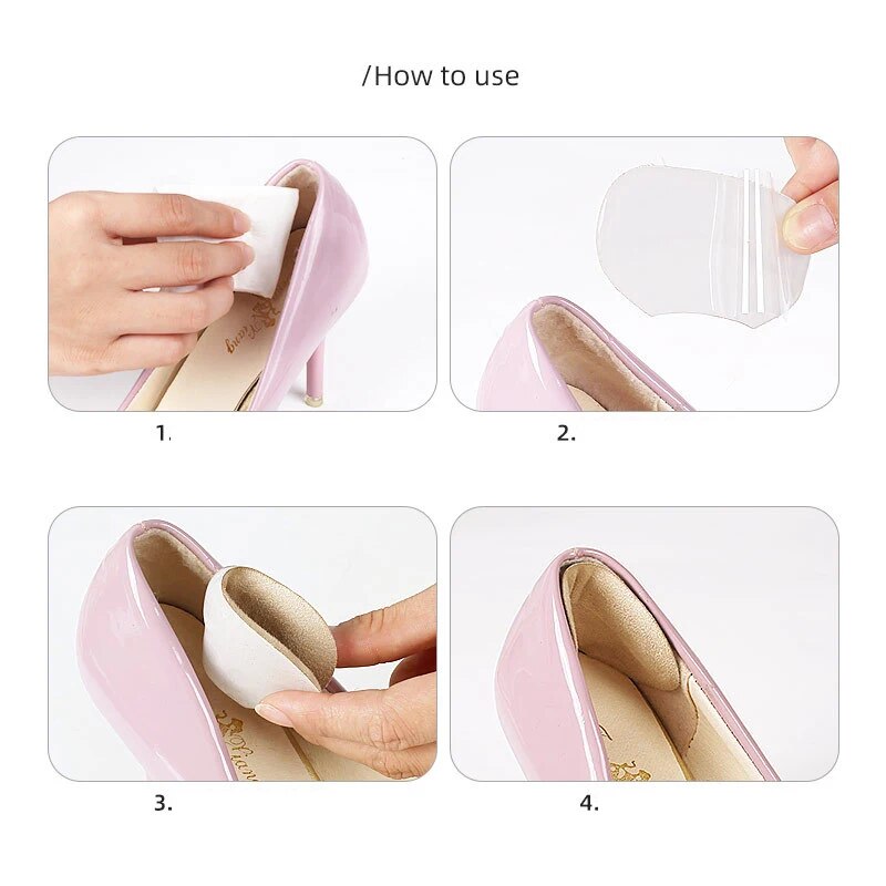 Heel Insoles Patch Women Men Anti-wear Cushion Pads for Shoes High Heel Feet Care Adjust Sizie Adhesive Sponge Heel Stickers