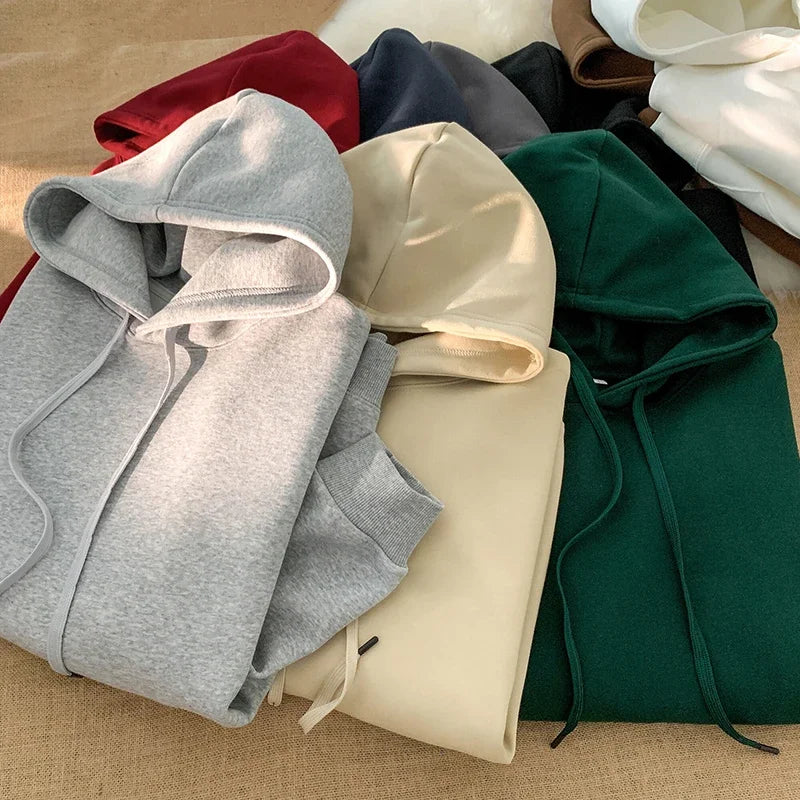 LEGIBLE 2024 New Oversize Hoodies Women pulovers Hooded Cotton Thicken Warm Loose Hoodie Women Sweatshirts Female