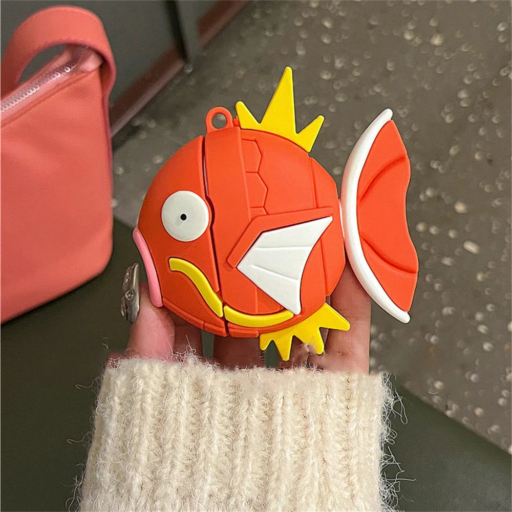 Cute Cartoon Kawaii 3D Red Carp Silicone Earphone Case For Airpods 1 2 Pro 3 Protective Shell Soft Case For Airpods Pro 2 Cover