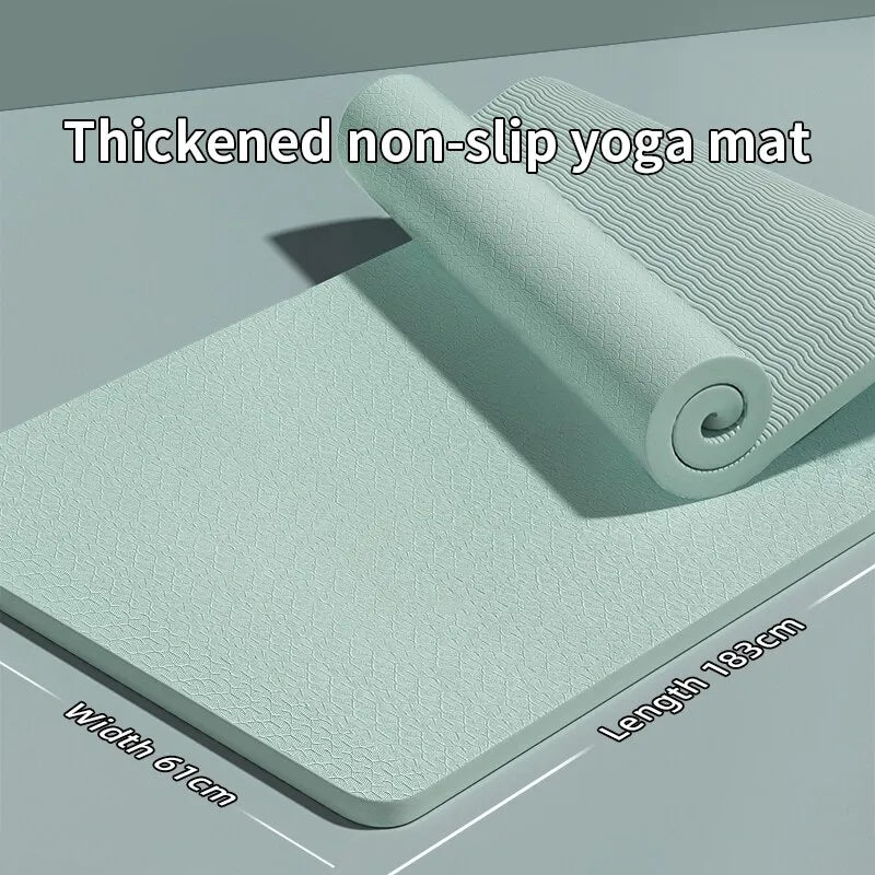 Yoga Mat with a Thickness of 10mm, Anti Slip, Pilates Fitness Mat, Environmentally Friendly, Tear Resistant WOMEN'S Yoga Mat