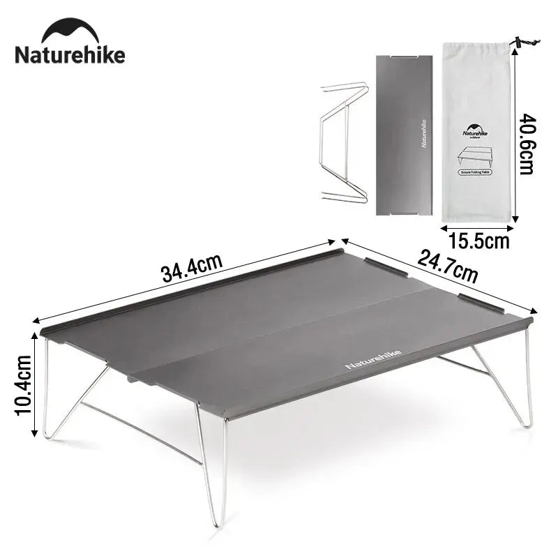 Naturehike Ultralight Camping Mini Table Folding Aluminium Alloy Cook Stove Table Portable Travel Outdoor Bbq Hiking Desk Table