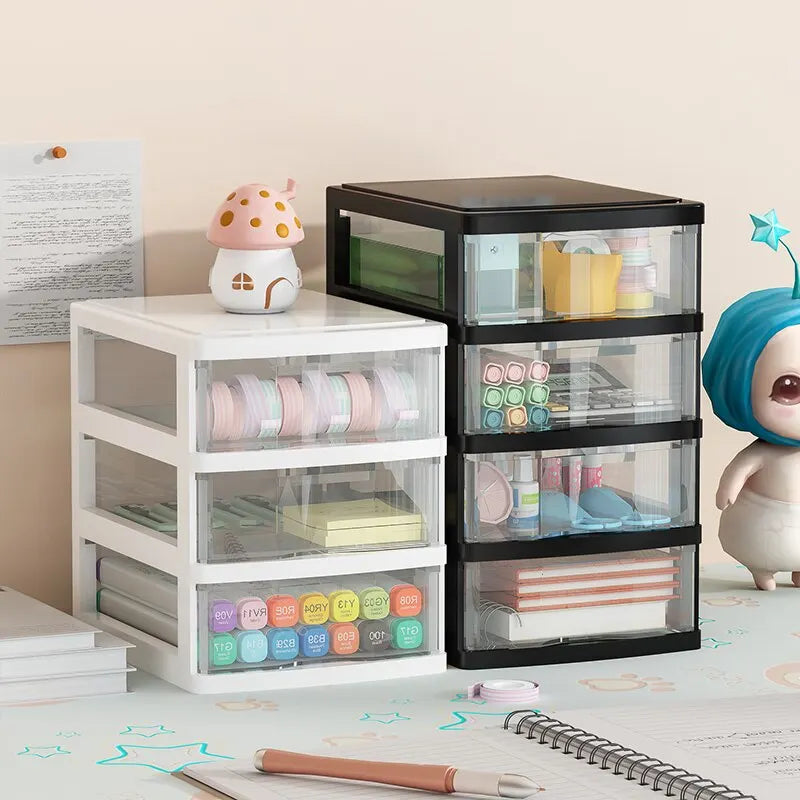 Desktop Storage Box Drawer Type Storage Cabinet Office Desk Storage Box Cosmetics Box Stationery Debris Storage Rack