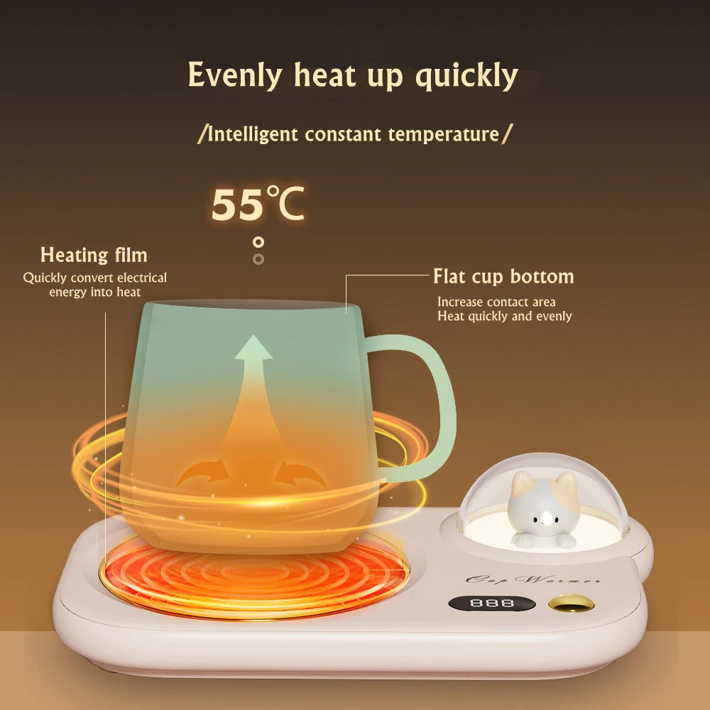 Cup Warmer Heat Beverage Mug Mat Keep Drink Warm Heater Heating Coaster Pad for Coffee Milk Tea 220V 20W 3 Gear