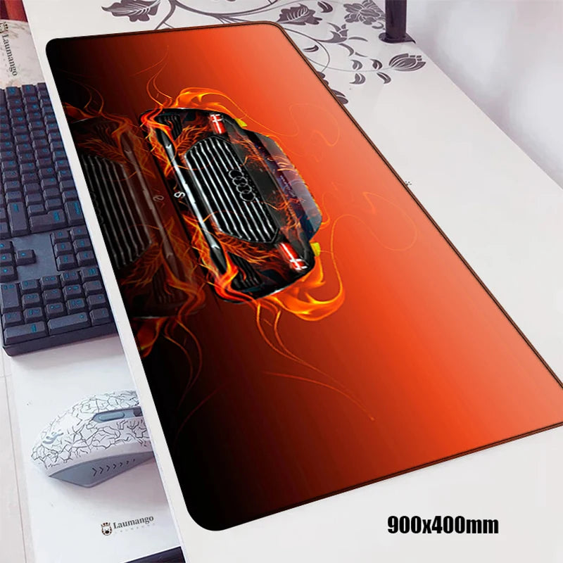 Large Gamer Mouse Pad Xxxl RS Audi Car Gaming Mousepad Company Play Mat Stitch Office Carpet Computer Desk Accessories Deskpad