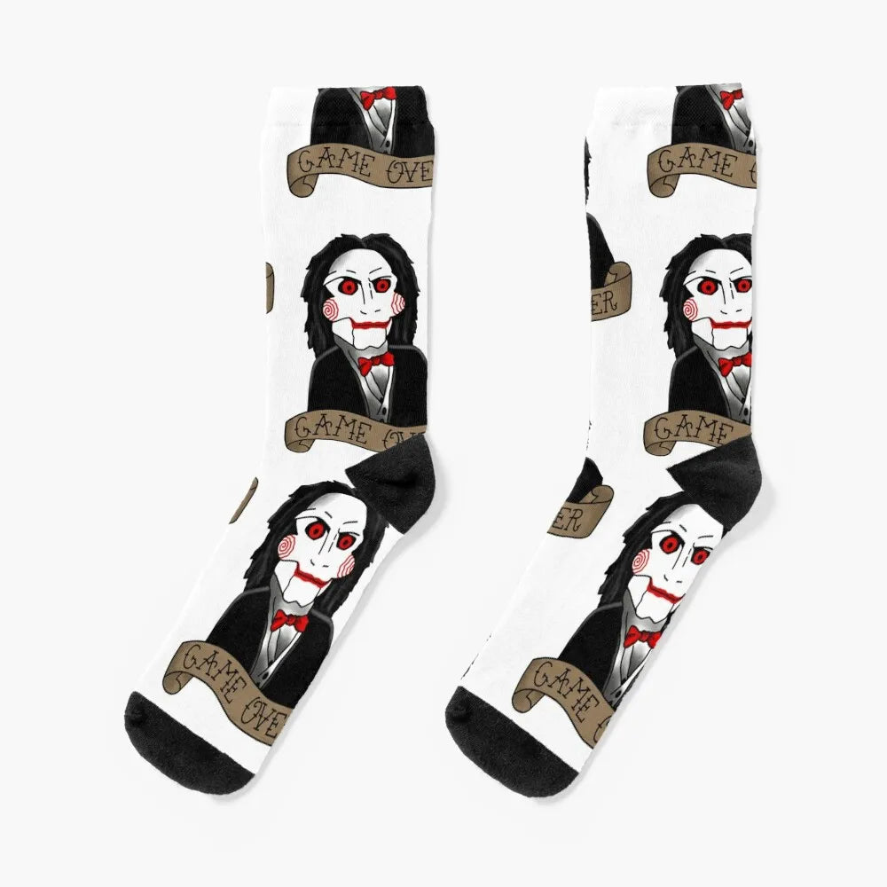 Billy the Puppet from Saw and Jigsaw Socks socks man anti slip football socks Hiking boots Funny socks Boy Child Socks Women's