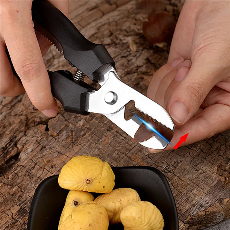 1PC Chestnut Peeler Chestnut Scissors Mouthopener Sheller Cross Peeler Nut Tool Chestnut Pliers Raw Chestnut Clip Kitchen Items