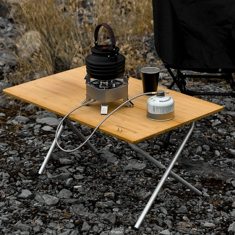 New Outdoor Products: Bamboo Folding Table Camping Multifunctional Folding Table Portable and Easy to Store Dining Table