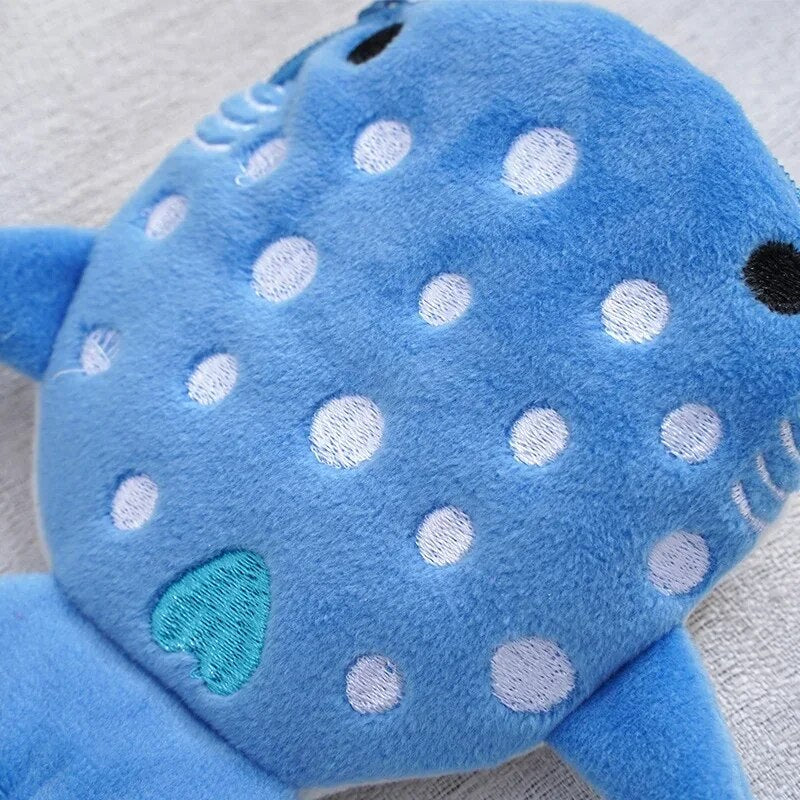 Cartoon Cute Plush Whale Shark Coin Purse Wallet Portable Coin Bag Key Earphone Coin Organizer Pouch Zipper Bag Earphone Pouch k