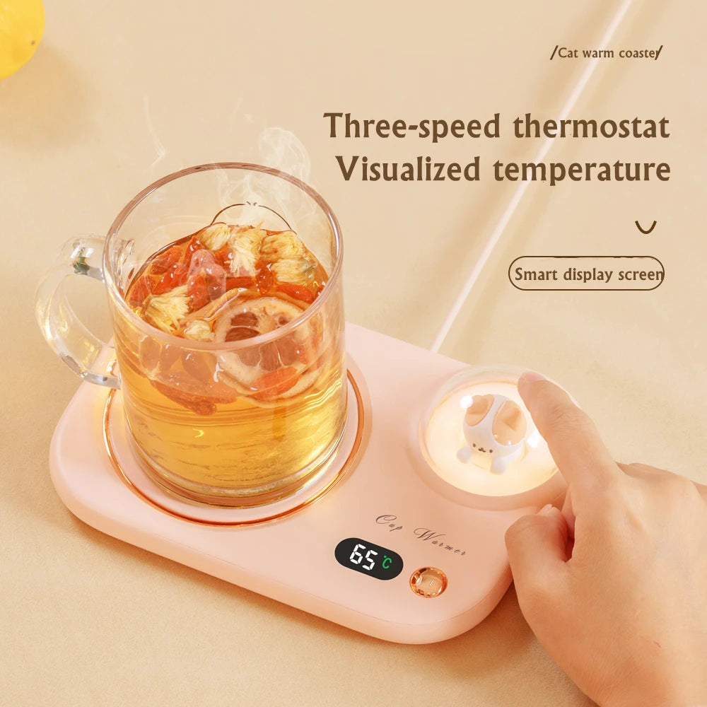 Cup Warmer Heat Beverage Mug Mat Keep Drink Warm Heater Heating Coaster Pad for Coffee Milk Tea 220V 20W 3 Gear