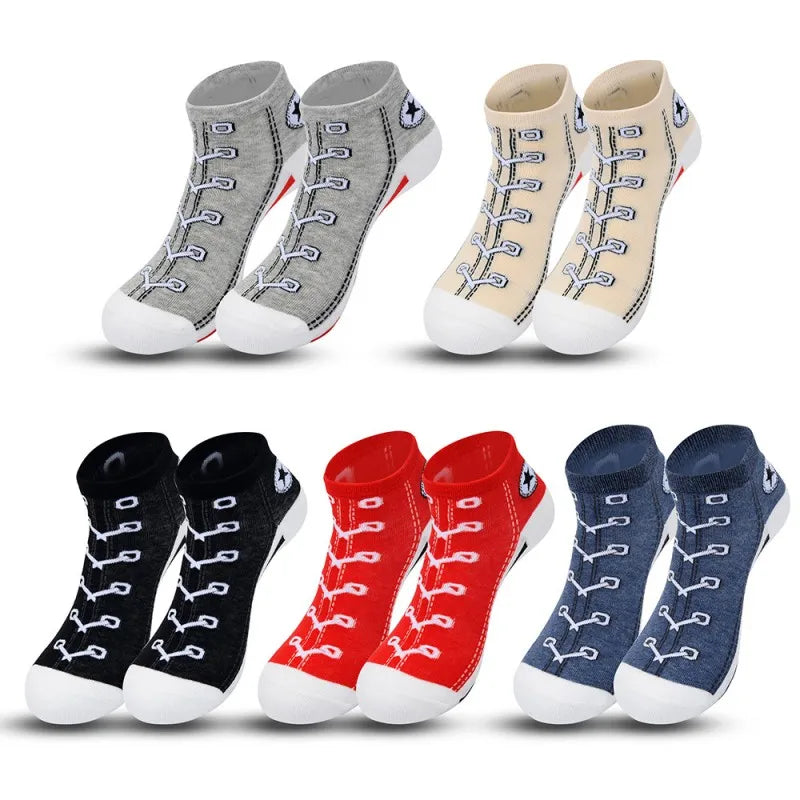 Fashion Men's and Women's Cotton Socks, Deodorant Socks, Boat Socks, Spoof Sports Socks, Shoe Patterns, Low Top Socks