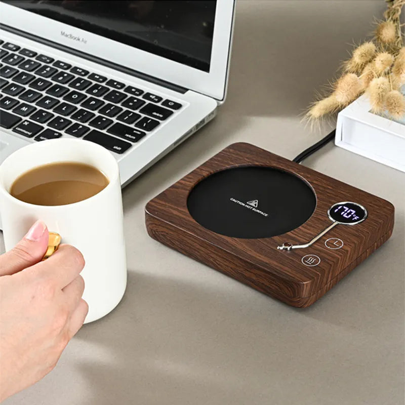 Smart Coffee Mug Warmer Electric Heating Coaster for Milk Tea Water 3 Temperature Setting Timing-off Cup Heater Keep Drinks Warm