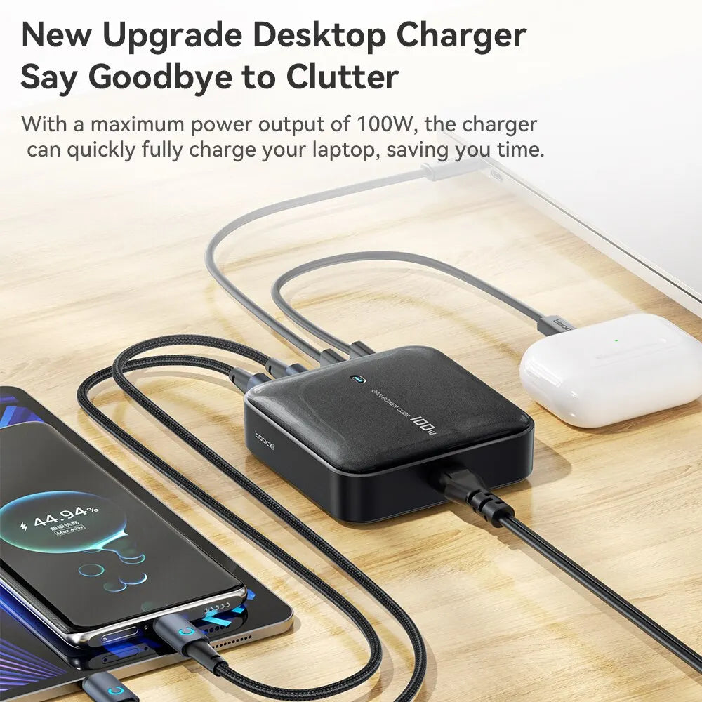 Toocki GaN 100W PD 3.0 Fast Charging USB C Charger For Macbook iPad Pro Tablet Type C Charger For iPhone 15 14 Samsung Xiaomi