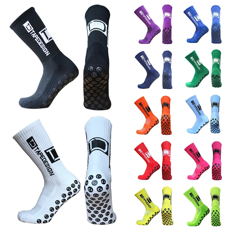 Anti-slip Football NEW TD Socks Men Women Non-slip Soccer Basketball Tennis Sport Socks Grip Cycling Riding Socks 39-45 futbol